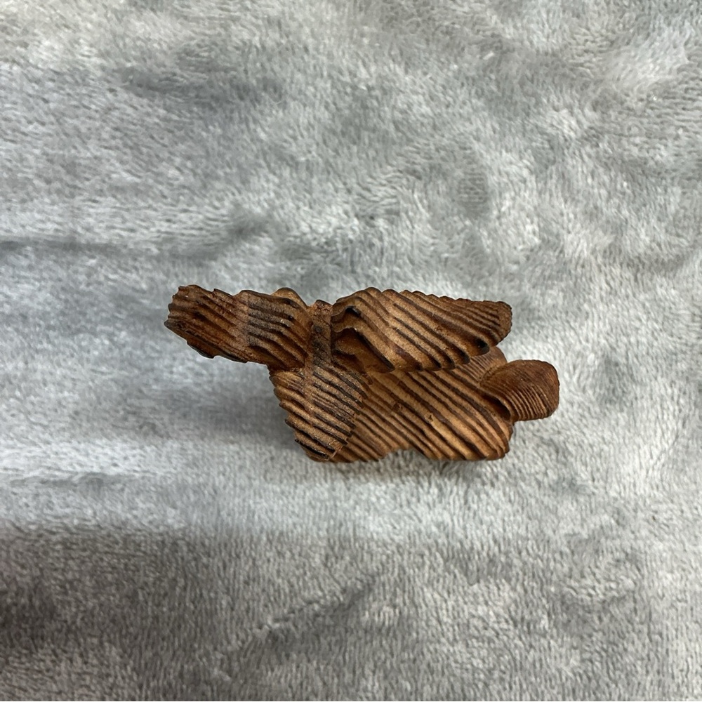 vintage wood grain carved reindeer buck sculpture MCM - Picture 5 of 10
